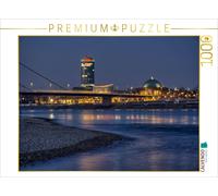 CALVENDO Puzzle Pont Oberkassel, Tonhalle et Ergo Hochhaus 1000 pièces, Taille de la Ponte, 64 x 48 cm, Photo Puzzle Image par Klaus Hoffmann