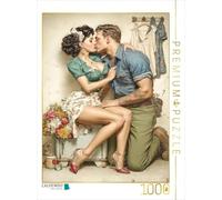 CALVENDO Puzzle Oh Lala, Un Bisou dans Le Couloir | 1000 pièces de Taille de la Pose 48 x 64 cm Puzzle Photo pour des Heures heureuses