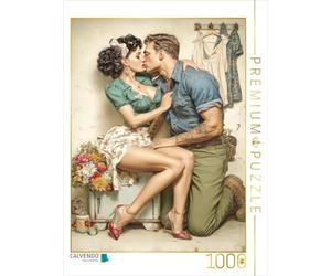 CALVENDO Puzzle Oh Lala, Un Bisou dans Le Couloir | 1000 pièces de Taille de la Pose 48 x 64 cm Puzzle Photo pour des Heures heureuses