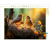 CALVENDO Puzzle Oiseaux, Nous Avons Faim | 1000 pièces de Taille de la Ponte 64 x 48 cm Puzzle Photo pour des Heures heureuses