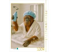 CALVENDO Puzzle Orang Utan Affe macht Affensauber | 1000 Teile Lege-Größe 64 ×