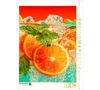 CALVENDO Puzzle Orange cocktail with ice cubes and mint | 1000 pieces, finished