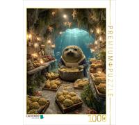 CALVENDO Puzzle Otters as bakers under the sea | 1000 pieces, finished size 25.2