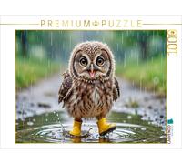 CALVENDO Puzzle Owl in Rubber Boots - Little Owl in a Puddle of Fun | 1000 piece