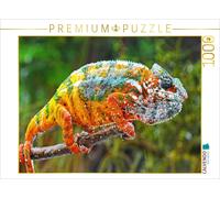 CALVENDO Puzzle Panther-Chamäleon in allen leuchtenden Farben des Regenbogens. |