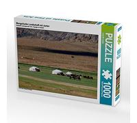 CALVENDO Puzzle Paysage Mongol avec des yourtes 1000 Pieces 64 x 48 cm from Lucy M. Laube