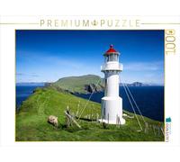 CALVENDO Puzzle Phare sur Mykines Îles Féroé 1000 pièces Taille de la Pose 64 x 48 cm Photo Puzzle Image de KUK-Foto