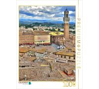 CALVENDO Puzzle Piazza del Campo mit Glockenturm in Siena | 1000 Teile Lege-Größ