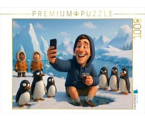 CALVENDO Puzzle Pingouinselfie - Certains ne Peuvent Pas Avoir Assez Froid | 1000 pièces de Taille de la Pose 64 x 48 cm Puzzle Photo pour des Heures heureuses