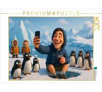 CALVENDO Puzzle Pinguinselfie - Manchen kann es nicht kalt genug sein | 1000 Tei