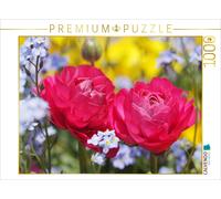 CALVENDO Puzzle Pink ranunculus surrounded by forget-me-nots | 1000 pieces, fini