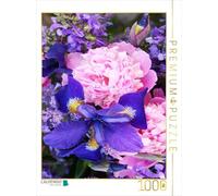 CALVENDO Puzzle Pivoines et Iris 1000 Pieces 48 x 64 cm from Gisela Kruse