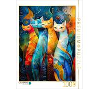 CALVENDO Puzzle Planetary cats in bright colors | 1000 pieces, finished size 25.