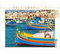 CALVENDO Puzzle Poissons de pêcheur à Marsaxlokk, dans Le sud-est de Malte | 1000 pièces - Dimensions : 64 x 48 cm - Puzzle Photo pour des Heures de Bonheur