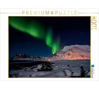 CALVENDO Puzzle Polarlicht bei Utakleiv auf den Lofoten 1000 Teile Puzzle quer |