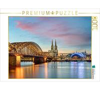 CALVENDO Puzzle Pont Hohenzollernen - Dome de Cologne et dôme Musical - 1000 pièces - Dimensions : 64 x 48 cm - Puzzle Photo pour des Heures de Bonheur