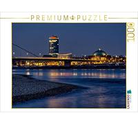 CALVENDO Puzzle Pont Oberkassel, Tonhalle et Ergo Hochhaus 1000 pièces, Taille de la Ponte, 64 x 48 cm, Photo Puzzle Image par Klaus Hoffmann