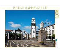 CALVENDO Puzzle Ponta Delgada - Igreja Matriz de Sao Sebastiao und Portas da Cidade 1000 Teile Puzzle quer 1000 Pieces 64 x 48 cm from Frauke Scholz