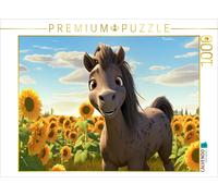 CALVENDO Puzzle Pony Lorenzo loves sunflowers | 1000 pieces, finished size 25.2