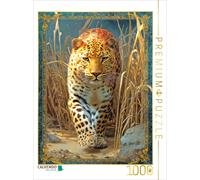 Puzzle · Kraftvolle Tierportraits | Ein schleichender Leopard · 1000 pièces · Format assemblé 64 × 48 cm · CALVENDO Puzzle