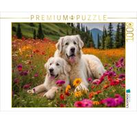 CALVENDO Puzzle Pyrenees mountain dog with puppy | 1000 pieces, finished size 25