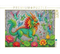CALVENDO Puzzle Qilin Chinois et Chats libellules | 1000 pièces de Taille de la Ponte 64 x 48 cm Puzzle Photo pour des Heures heureuses