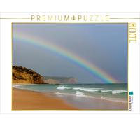 CALVENDO Puzzle Rainbow on Luz Beach | 1000 pieces, finished size 25.2 × 18.9 in