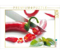 CALVENDO Puzzle Red chili in contrast with herbs | 1000 pieces, finished size 25