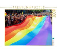 CALVENDO Puzzle Drapeau Arc-en-Ciel sur Parade LGBTQ ou CSD | 1000 Pièces Taille 64 x 48 cm Photo Puzzle pour Heures Heureuses