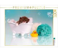CALVENDO Puzzle Relax - Chaton dans la Baignoire 1000 Pieces 64 x 48 cm from Janina Bürger