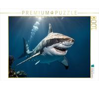 CALVENDO Puzzle Requin Gros (mégalodon) | 1000 pièces de Taille de la Pose 64 x 48 cm Puzzle Photo pour des Heures heureuses