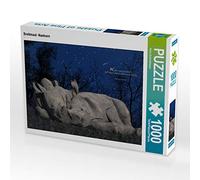 CALVENDO Puzzle rhinocéros Blanc 1000 Pieces 64 x 48 cm from Heinz Schmidbauer