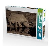 CALVENDO Puzzle Rhinos 1000 Pieces 64 x 48 cm from Gerald Wolf