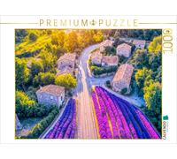CALVENDO Puzzle Road through lavender fields by the village | 1000 pieces, finis
