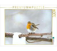 CALVENDO Puzzle Robin en Hiver 1000 Pieces 64 x 48 cm from Sabine Löwer