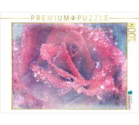 CALVENDO Puzzle Romantische Rote Rose - Shabby Chic Style | 1000 Teile Lege-Größ