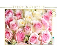 CALVENDO Puzzle Rosen in zarten Pastelltönen - hellgelb und Rosa 1000 Teile Puzzle quer 1000 Pieces 64 x 48 cm from Gisela Kruse