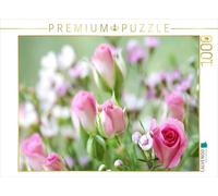 CALVENDO Puzzle Rosen mit Wachsblumen 1000 Teile Puzzle quer 1000 Pieces 64 x 48 cm from Gisela Kruse