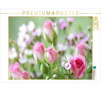 CALVENDO Puzzle Rosen mit Wachsblumen 1000 Teile Puzzle quer 1000 Pieces 64 x 48 cm from Gisela Kruse