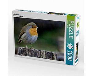 CALVENDO Puzzle Rotkehlchen 1000 Teile Puzzle quer 1000 Pieces 64 x 48 cm from Dieter Wilczek