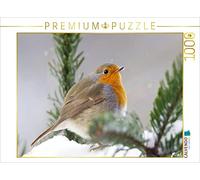 CALVENDO Puzzle Rouge-Gorge en Peluche - 1000 pièces - Dimensions : 64 x 48 cm - Puzzle Photo pour des Heures de Bonheur