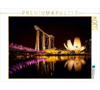 CALVENDO Puzzle Rund um die Marina Bay 1000 Teile Puzzle quer | 1000 Teile Lege-