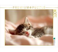 CALVENDO Puzzle Schlafendes Katzenbaby | 1000 Teile Lege-Größe 64 × 48 cm Foto-P