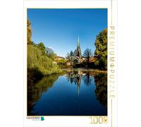 CALVENDO Puzzle Schloßteich mit St. Lambertikirche 1000 Teile Puzzle hoch | 1000