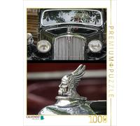 CALVENDO Puzzle Schwarzer Rover Oldtimer | 1000 Teile Lege-Größe 64x48cm Foto-Pu