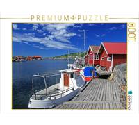CALVENDO Puzzle Schweden: Kleiner Hafen an der Westküste | 1000 Teile Lege-Größe