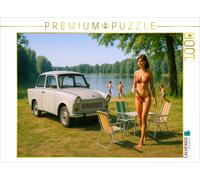 CALVENDO Puzzle Secret bathing spots in the forest with Trabant 601 | 1000 piece