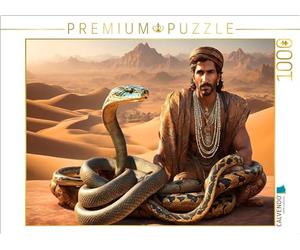 CALVENDO Puzzle Serpent Dansant fixant Son maître | 1000 pièces de Taille 64 x 48 cm Puzzle Photo pour des Heures heureuses
