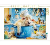 CALVENDO Puzzle Sheep with a chef's hat sleeps in a saucepan | 1000 pieces, fini