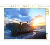 CALVENDO Puzzle Shipwreck on Corfu at Sunset | 1000 pieces, finished size 25.2 ×